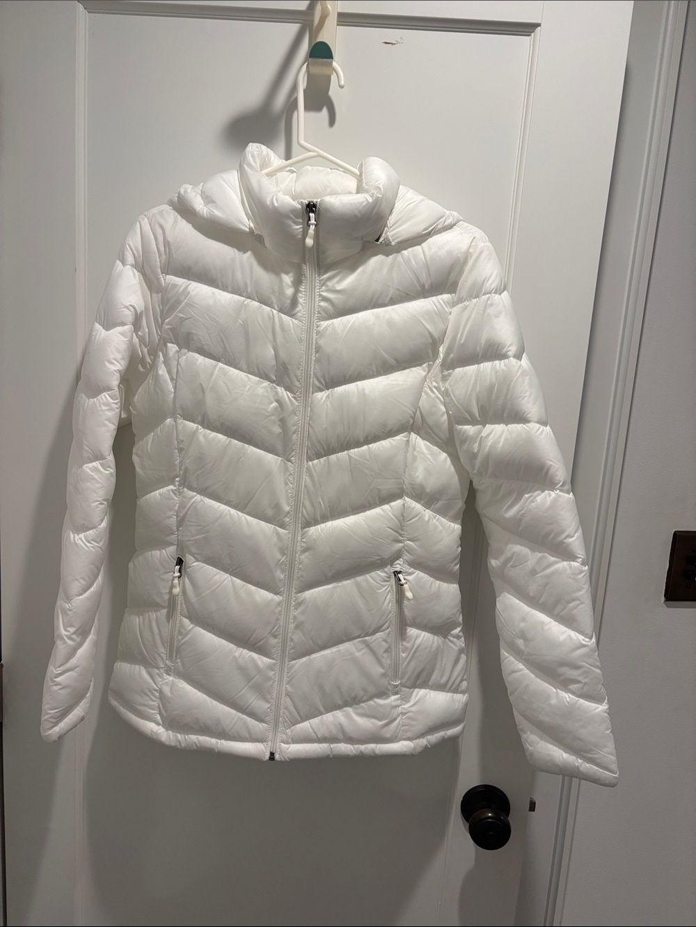 Charter Club White Quilted Packable Puffer Jacket